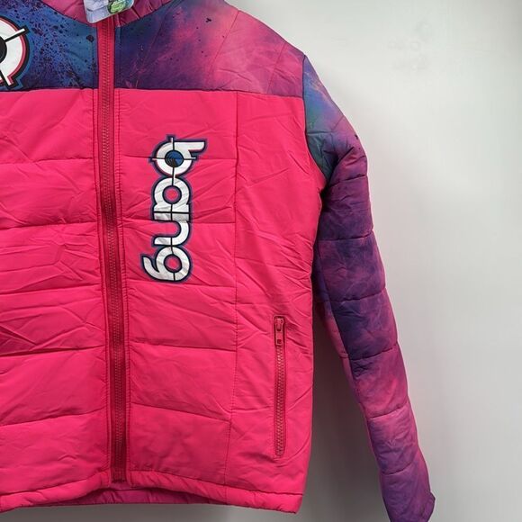 Bang Energy Pink Puffer Jacket New With Tags Small - Picture 3 of 6